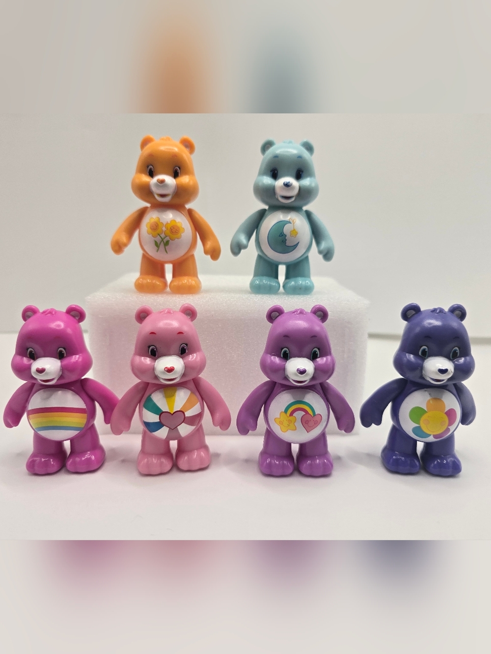 Care Bears Toys Set Of 6 3-inch Mini Figures Vinyl/Plastic Moveable Arms JP/TCFC